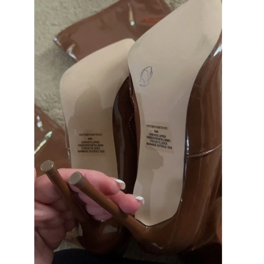 New Steve Madden Womens pleather thigh high boots 7-7.5